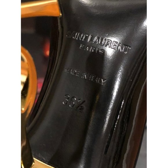 SAINT LAURENT Black Opyum Patent Leather Pumps Size Eu:36.5 - Picture 9 of 11